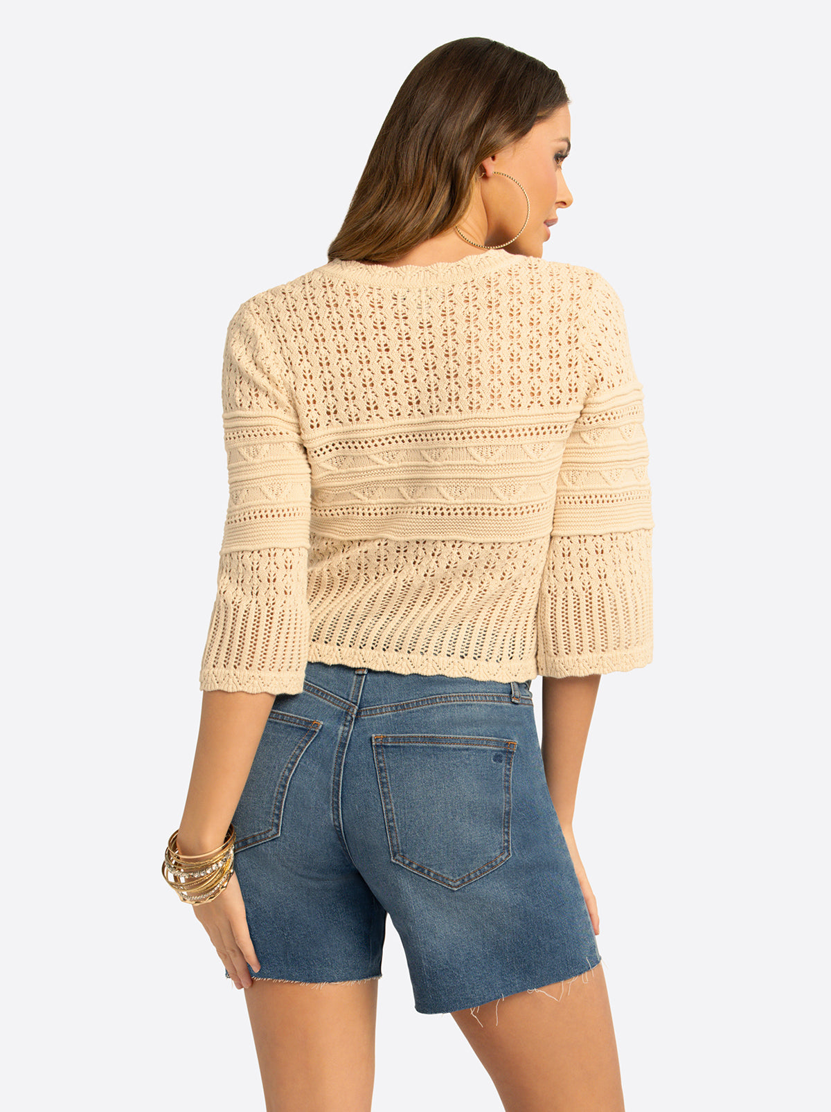 Jessica Simpson For Sale | JS Jessica Simpson Mosi Sweater Tee in Whitecap Gray