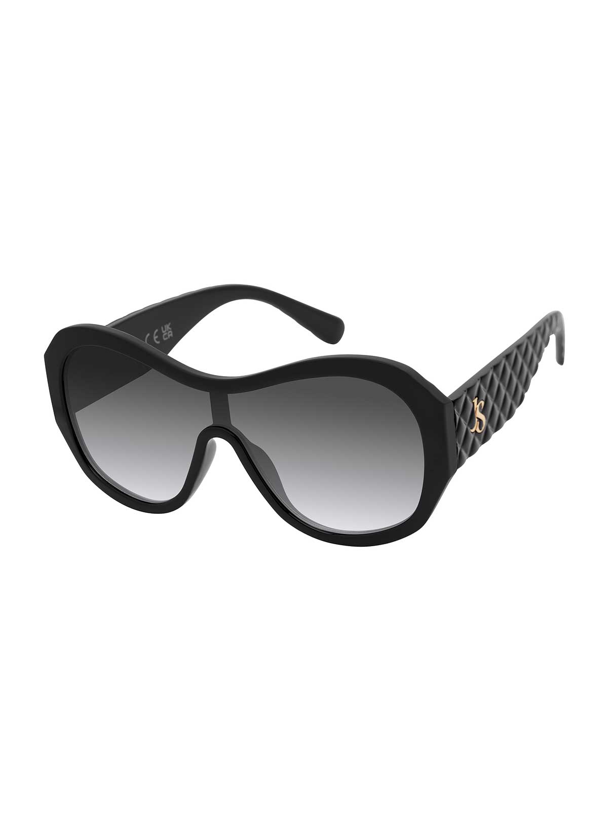 Jessica Simpson Outlet | Stylish Oversized Shield Sunglasses in Black