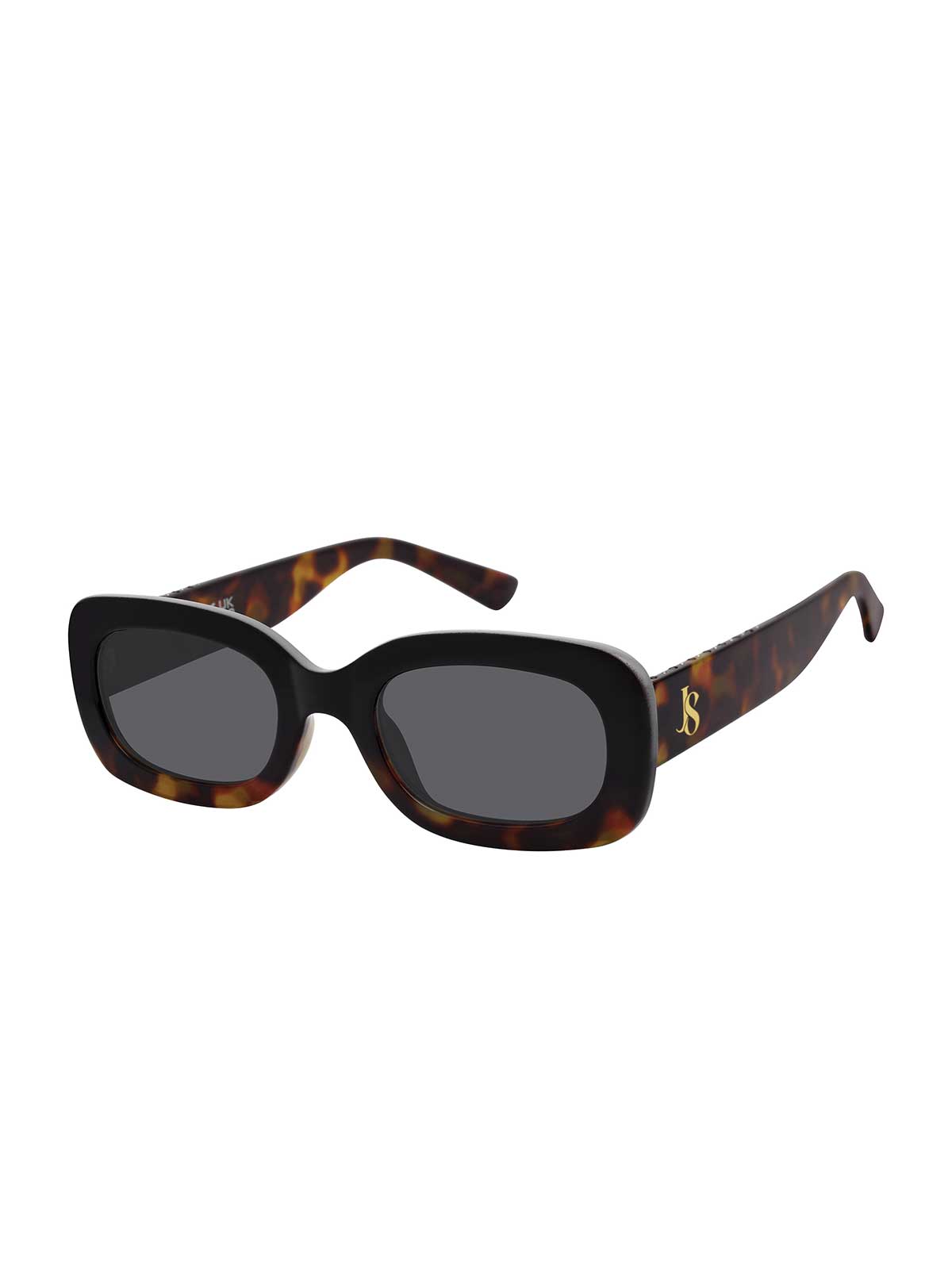 Jessica Simpson Outlet | Glam Oval Sunglasses in Black & Tortoise