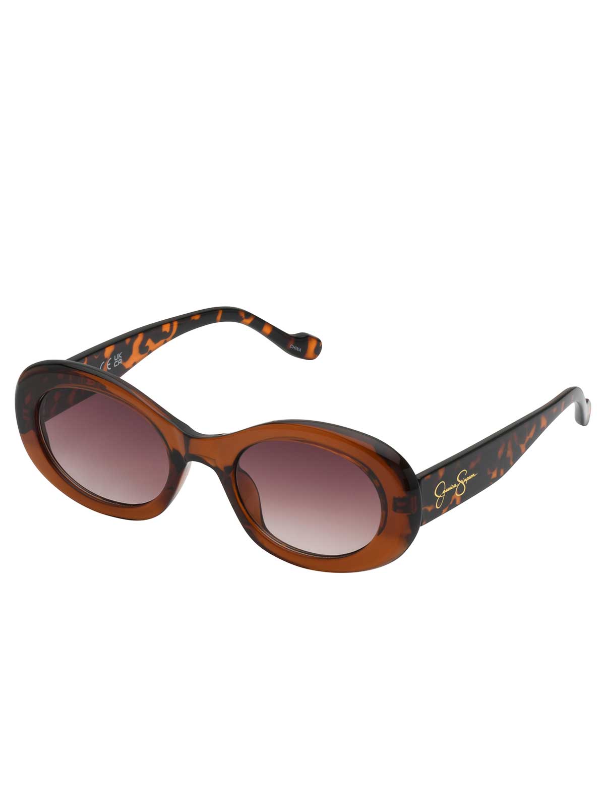 Jessica Simpson Sale | Iconic Vintage Oval Sunglasses in Brown & Tortoise