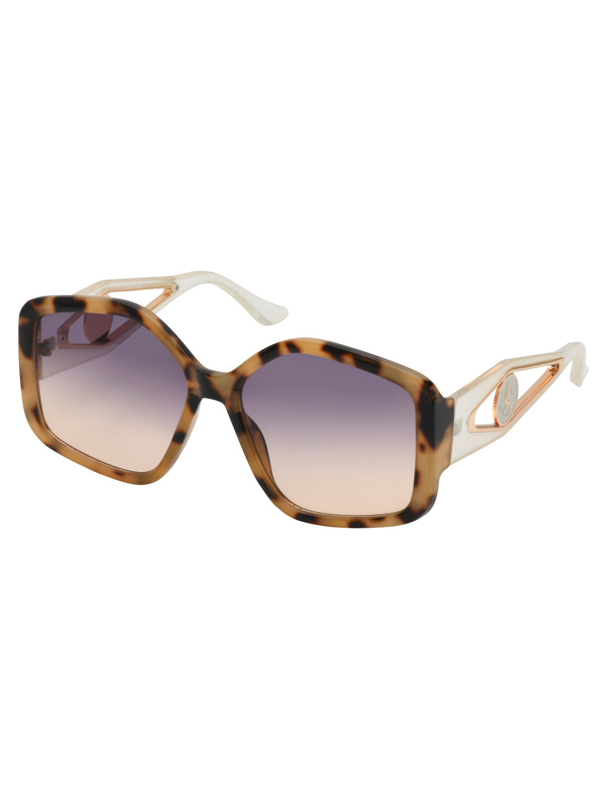 Jessica Simpson Discount | Oversized Geometric Sunglasses in Tortoise & Cream