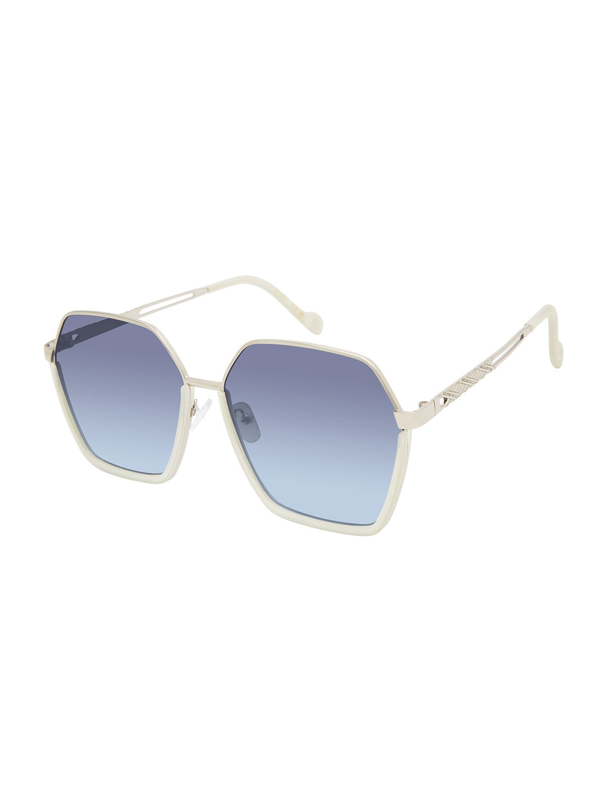 Jessica Simpson On Sale | Geometric Metal Sunglasses in Silver