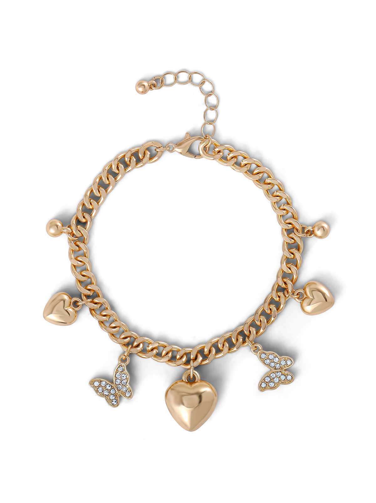 Jessica Simpson For Sale | Heart & Butterfly Charm Bracelet