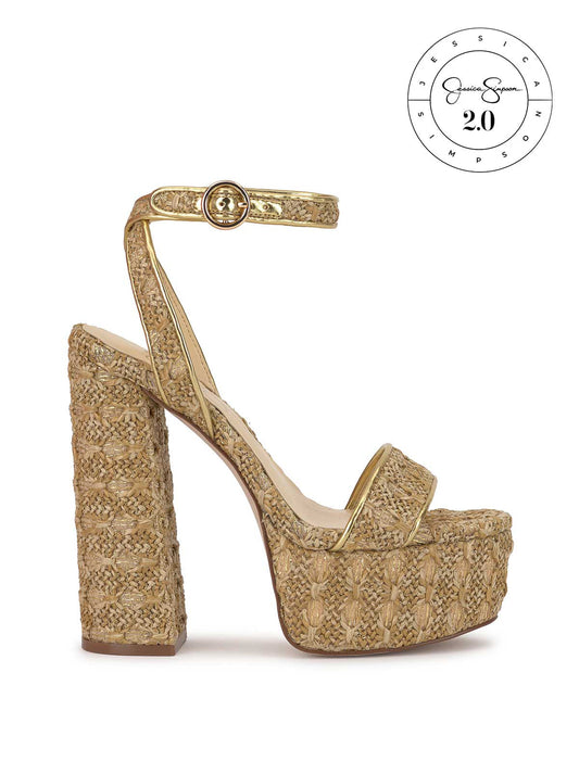Jessica Simpson Online | Axtyn Platform in Natural Raffia