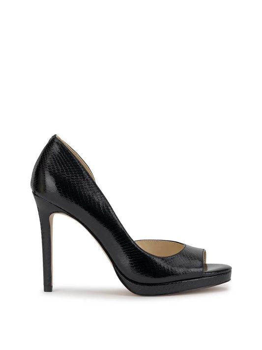 Jessica Simpson Discount | Kimli Peep Toe Pump in Black Snake