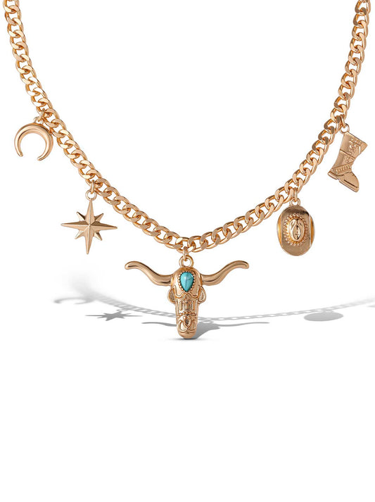 Jessica Simpson Sale | Gold Multi Pendant Necklace