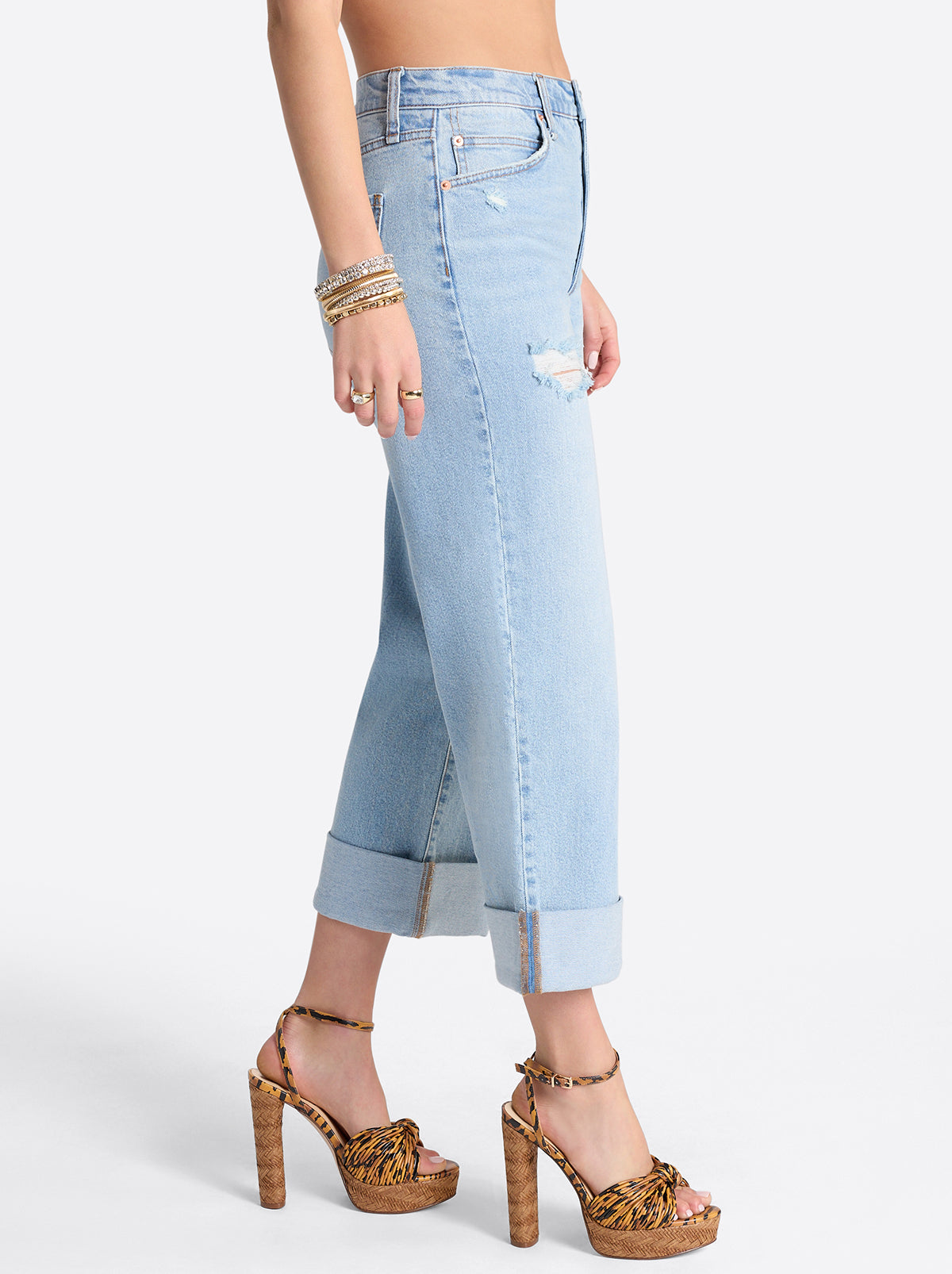 Jessica Simpson On Sale | Valentine Wide Leg Boyfriend Jeans in Dearest