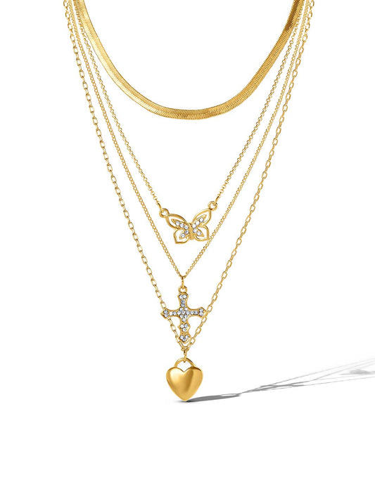 Jessica Simpson Outlet | Multi-Layer Charm Necklace Set