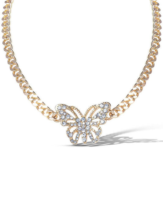 Jessica Simpson Online | Butterfly Crystal Choker Necklace