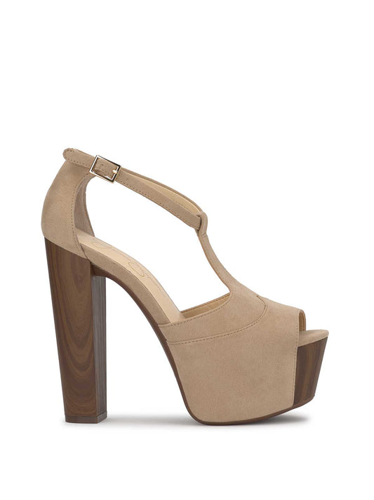 Jessica Simpson Online | Dany T-Strap Platform Sandal in Almond