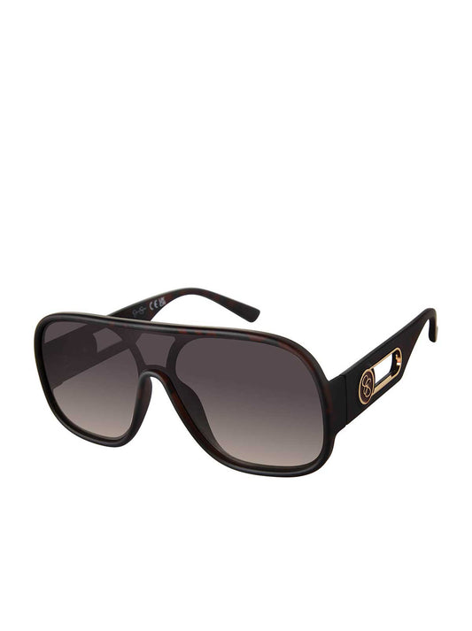 Jessica Simpson Discount | Modern Shield Aviator Sunglasses in Matte Tortoise