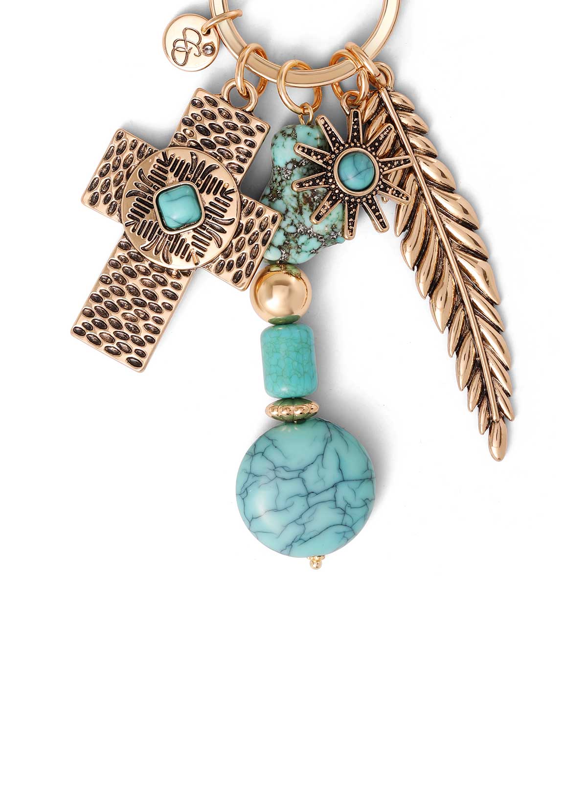 Jessica Simpson For Sale | Turquoise Gold Charms Keychain