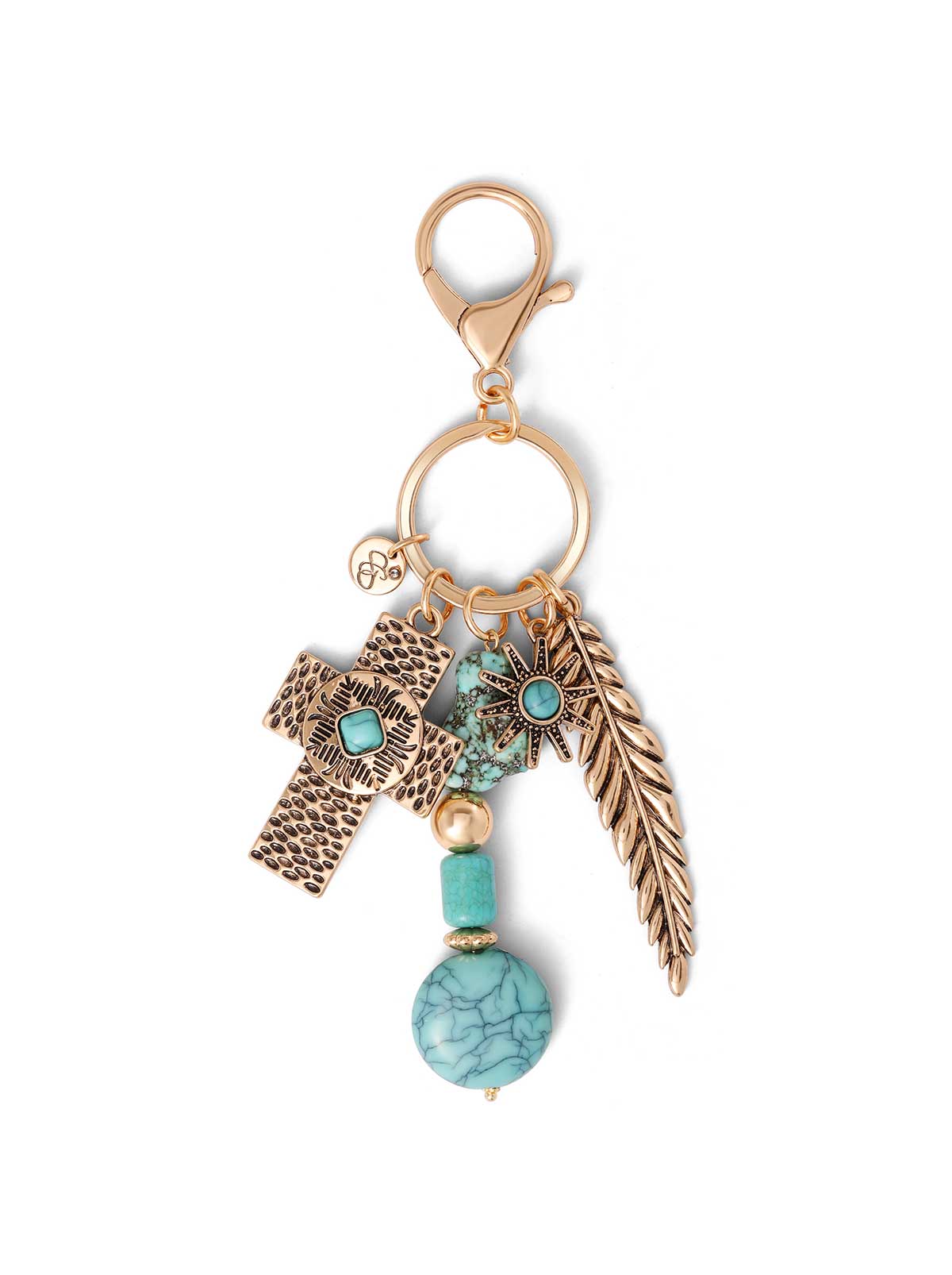 Jessica Simpson For Sale | Turquoise Gold Charms Keychain
