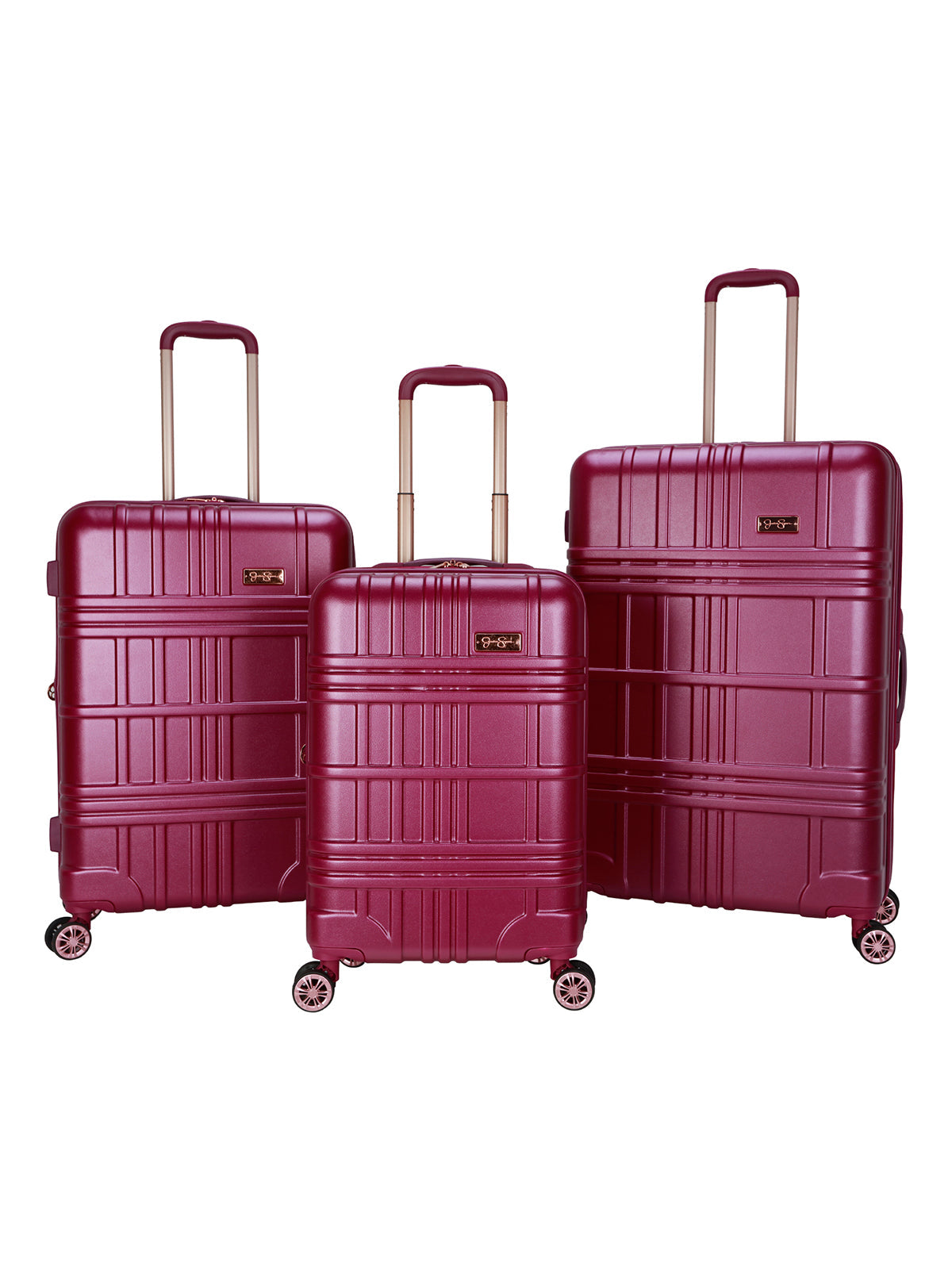 Jessica Simpson Outlet | Jewel Plaid Luggage Collection in Violet