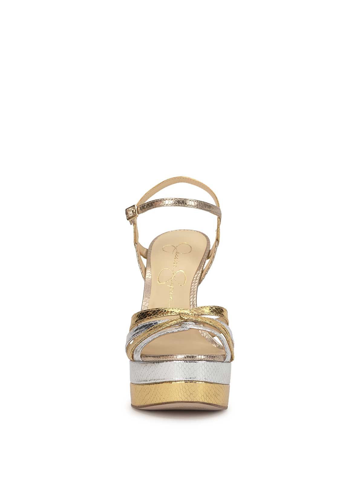 Jessica Simpson Outlet | Itzari Platform in Gold & Silver