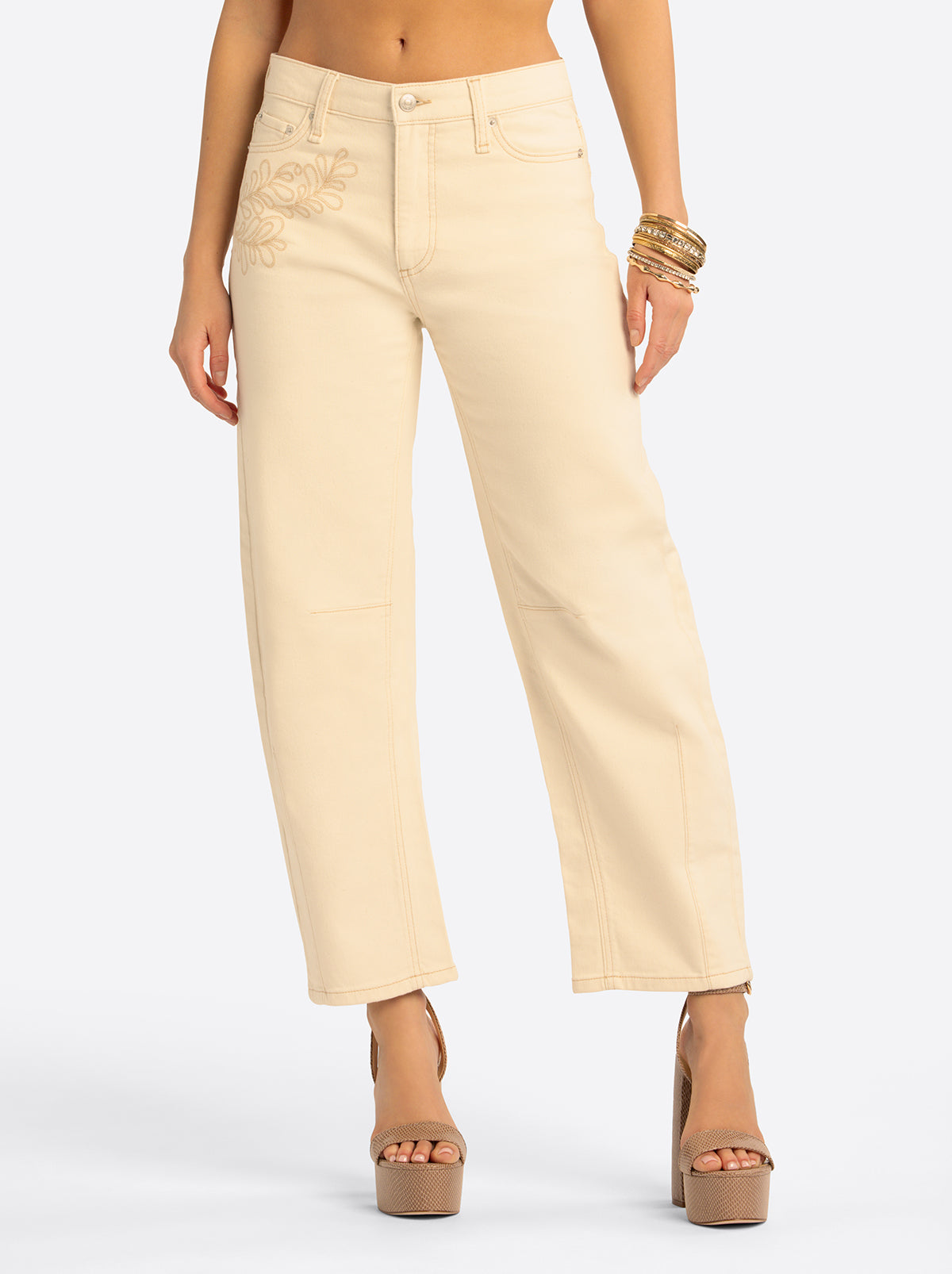 Jessica Simpson Sale | JS Jessica Simpson Austin Darted Barrel Jean in Undyed Natural