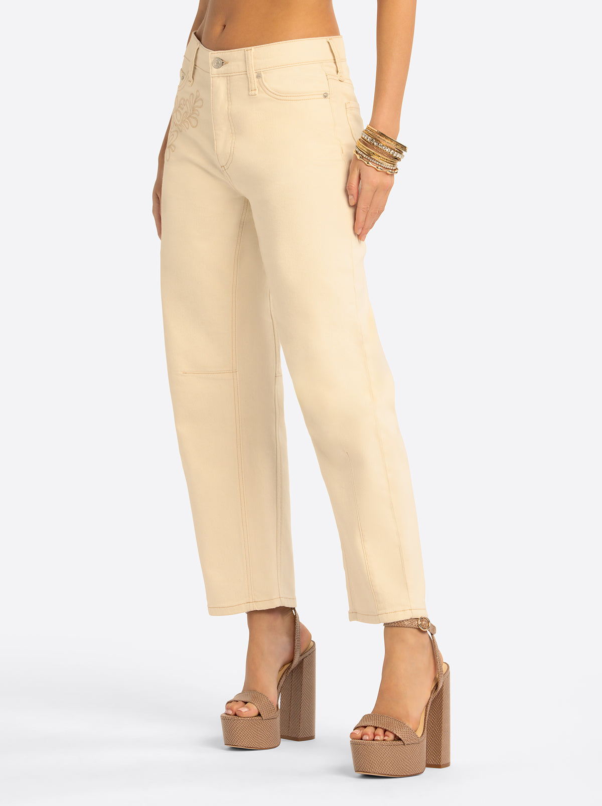 Jessica Simpson Sale | JS Jessica Simpson Austin Darted Barrel Jean in Undyed Natural