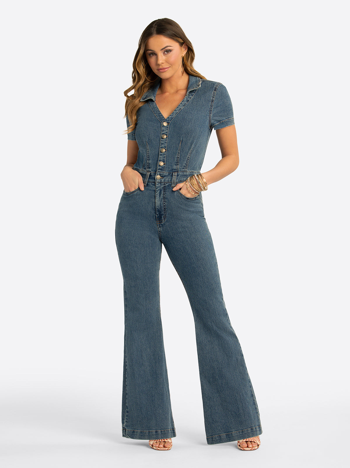 Jessica Simpson Online | JS Jessica Simpson Lyra Jumpsuit in Reflector