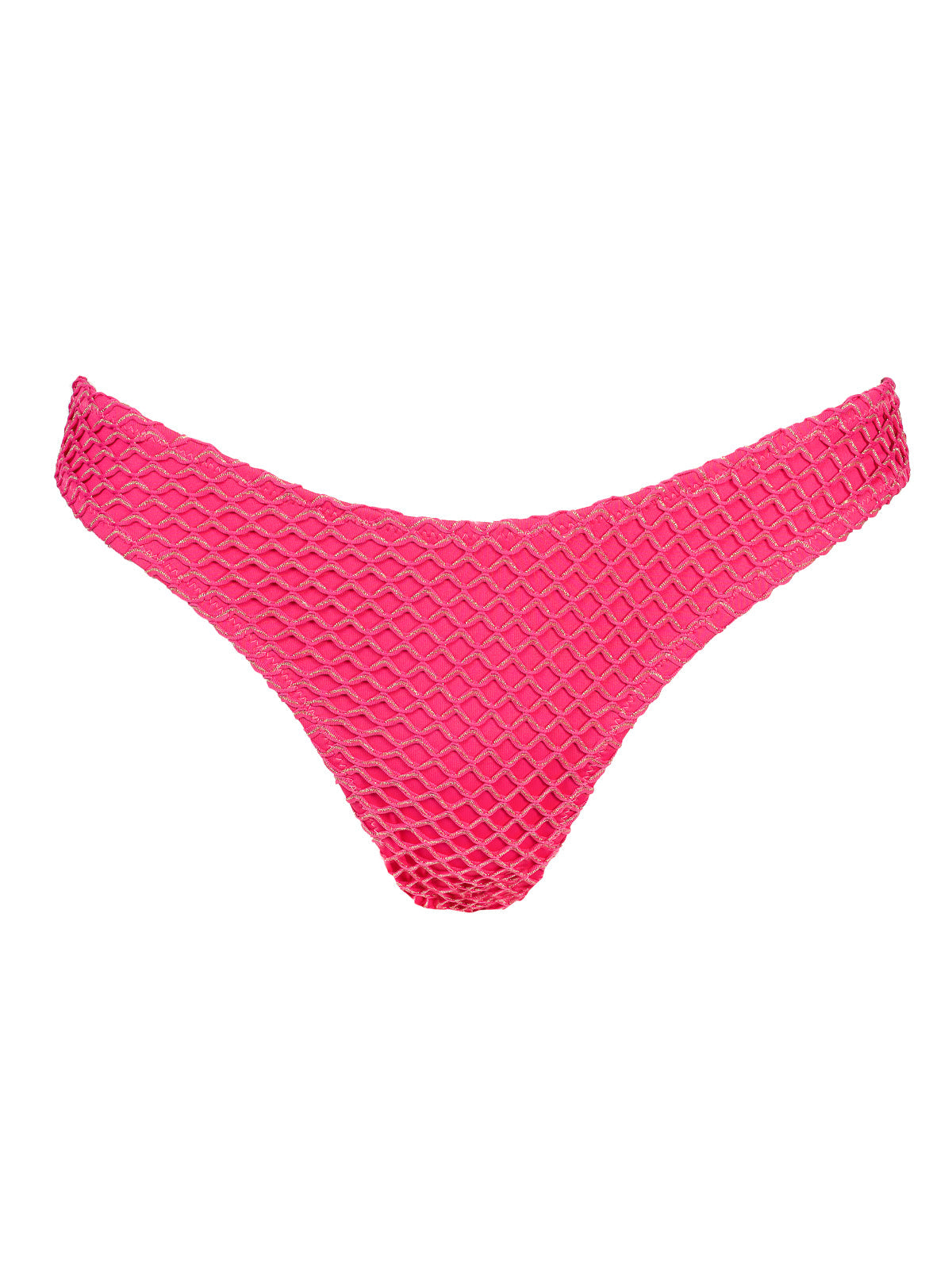 Jessica Simpson Discount | Lurex Crochet High Cut Cheeky Bottom in Berry