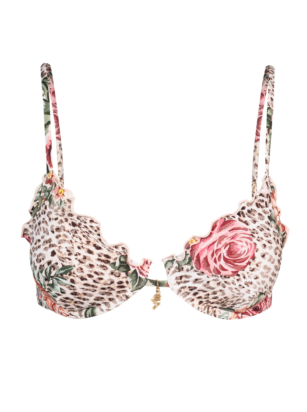 Jessica Simpson On Sale | Lettuce Edge String Triangle Top in Animal Control