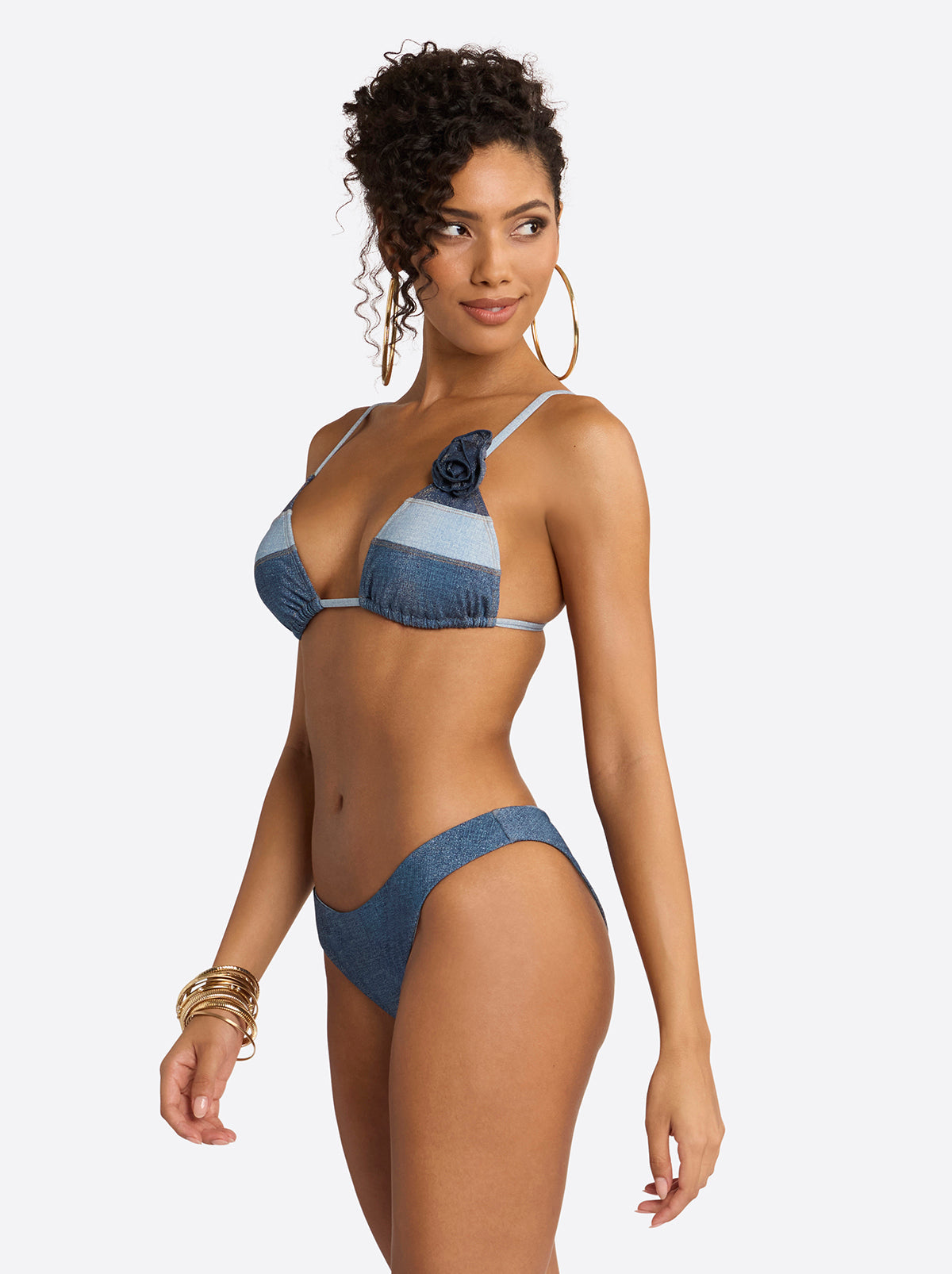 Jessica Simpson Discount | Triangle Bikini Top in Denim Dream