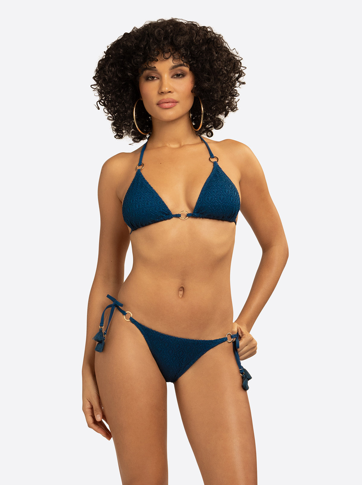 Jessica Simpson On Sale | Crochet String Bikini in Dark Denim