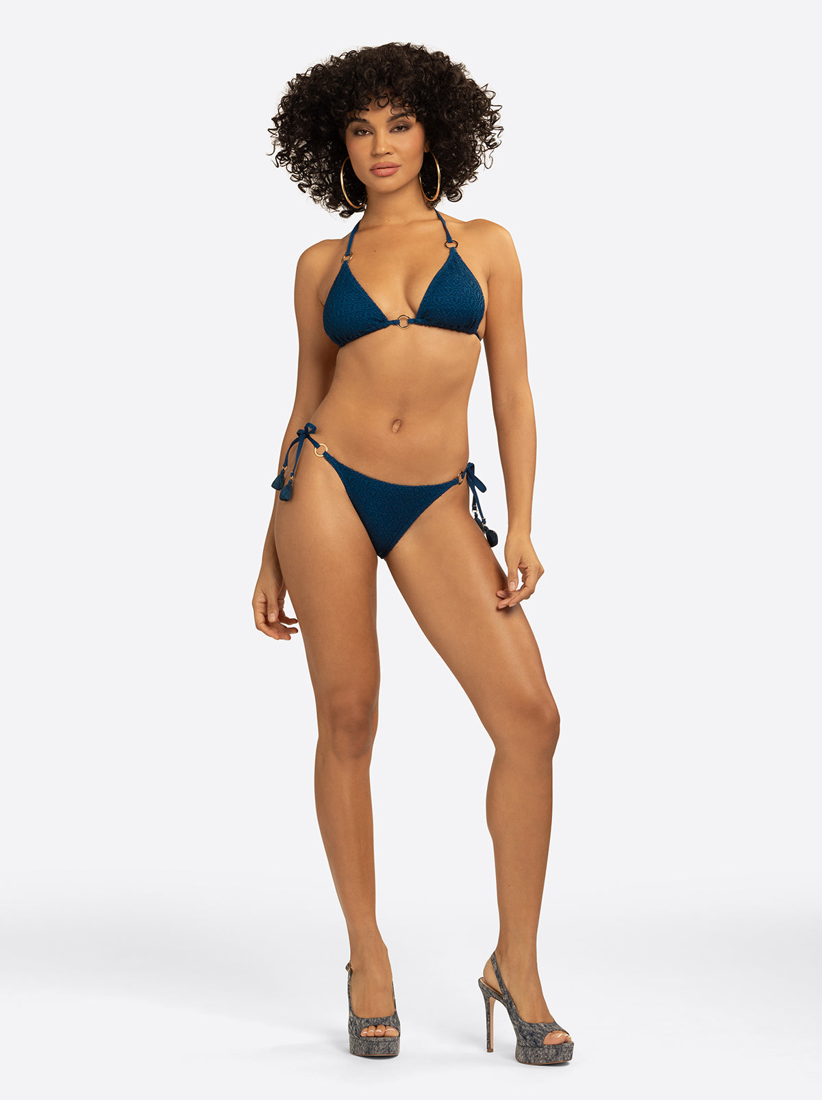Jessica Simpson On Sale | Crochet String Bikini in Dark Denim