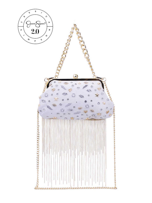 Jessica Simpson Discount | Jessica Simpson 2.0 Zoe Frame Clutch in Soft Ivory