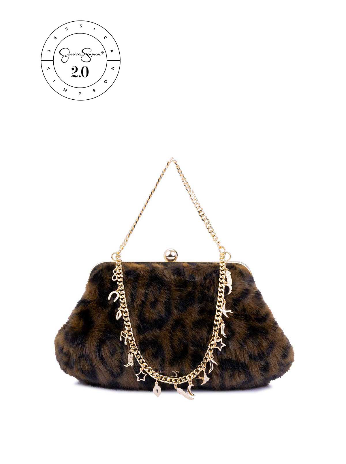Jessica Simpson On Sale | Jessica Simpson 2.0 Zoe Frame Clutch in Leopard