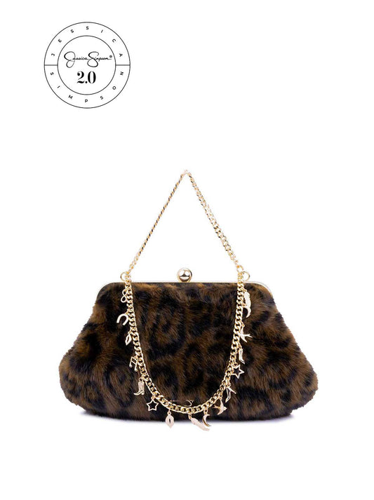 Jessica Simpson On Sale | Jessica Simpson 2.0 Zoe Frame Clutch in Leopard