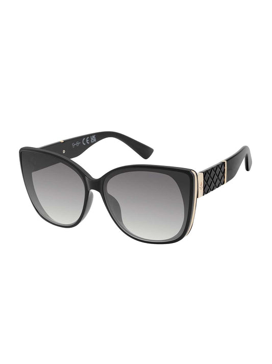 Jessica Simpson Online | Embossed Temple Cat-Eye Sunglasses in Black