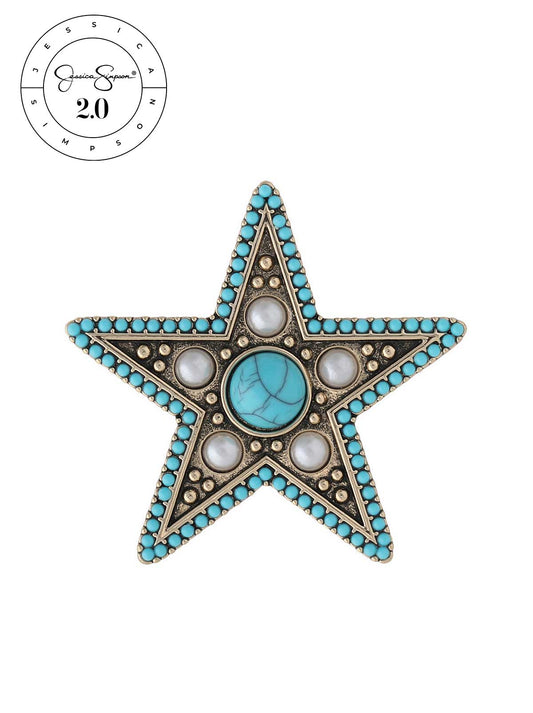 Jessica Simpson For Sale | Jessica Simpson 2.0 Turquoise Imperial Star Brooch