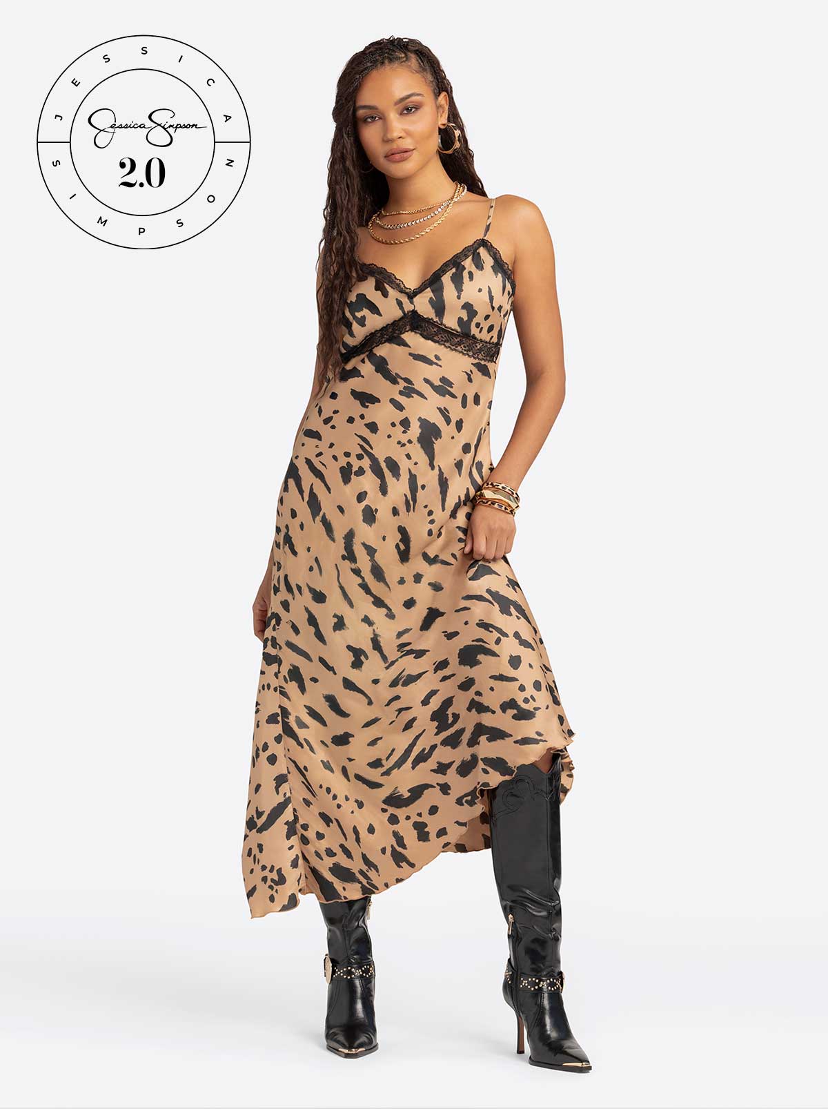 Jessica Simpson Sale | Jessica Simpson 2.0 Bias Dress in Animal Print