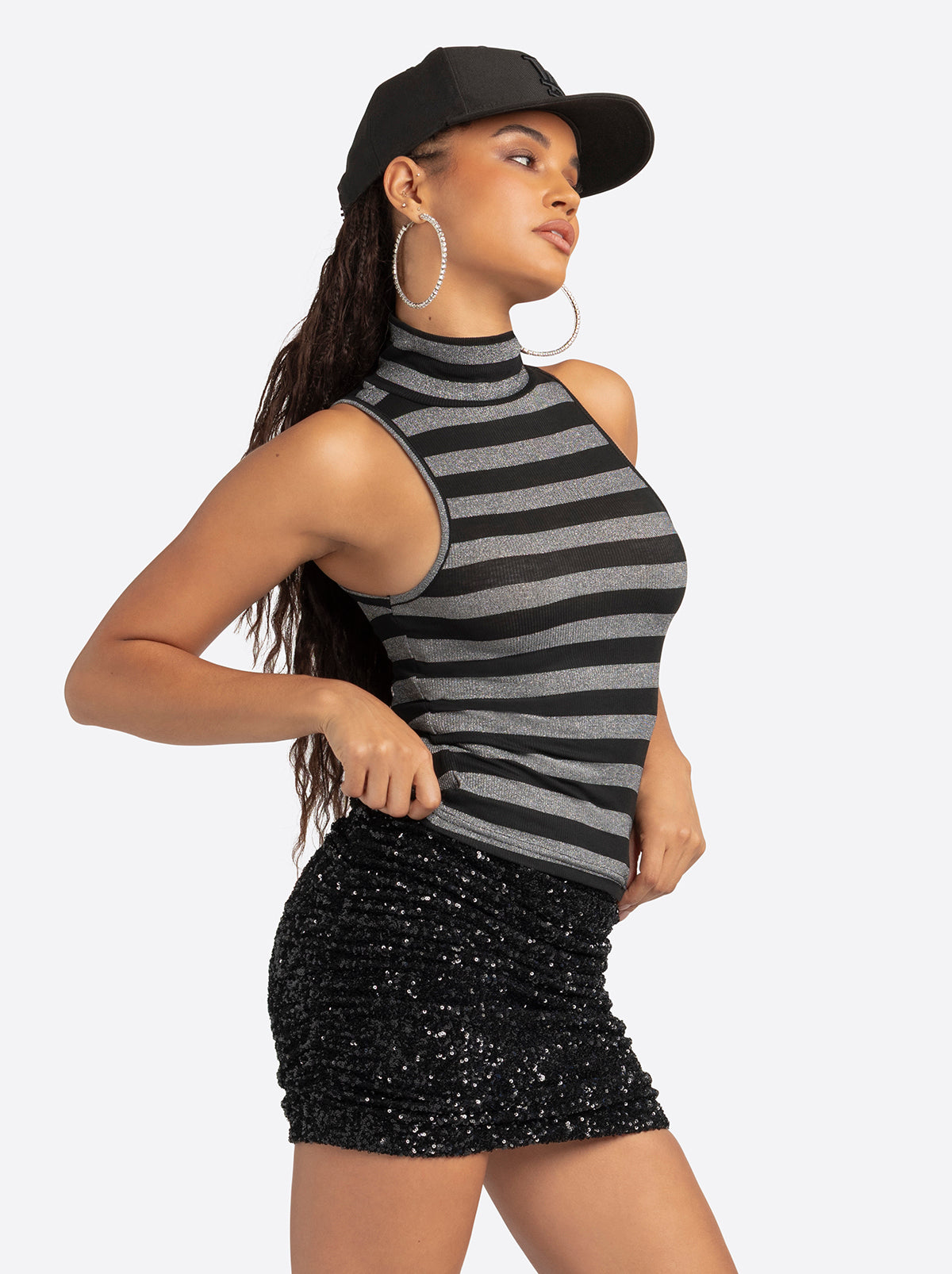Jessica Simpson Outlet | Jessica Simpson 2.0 Asha Shimmer Top in Stripe