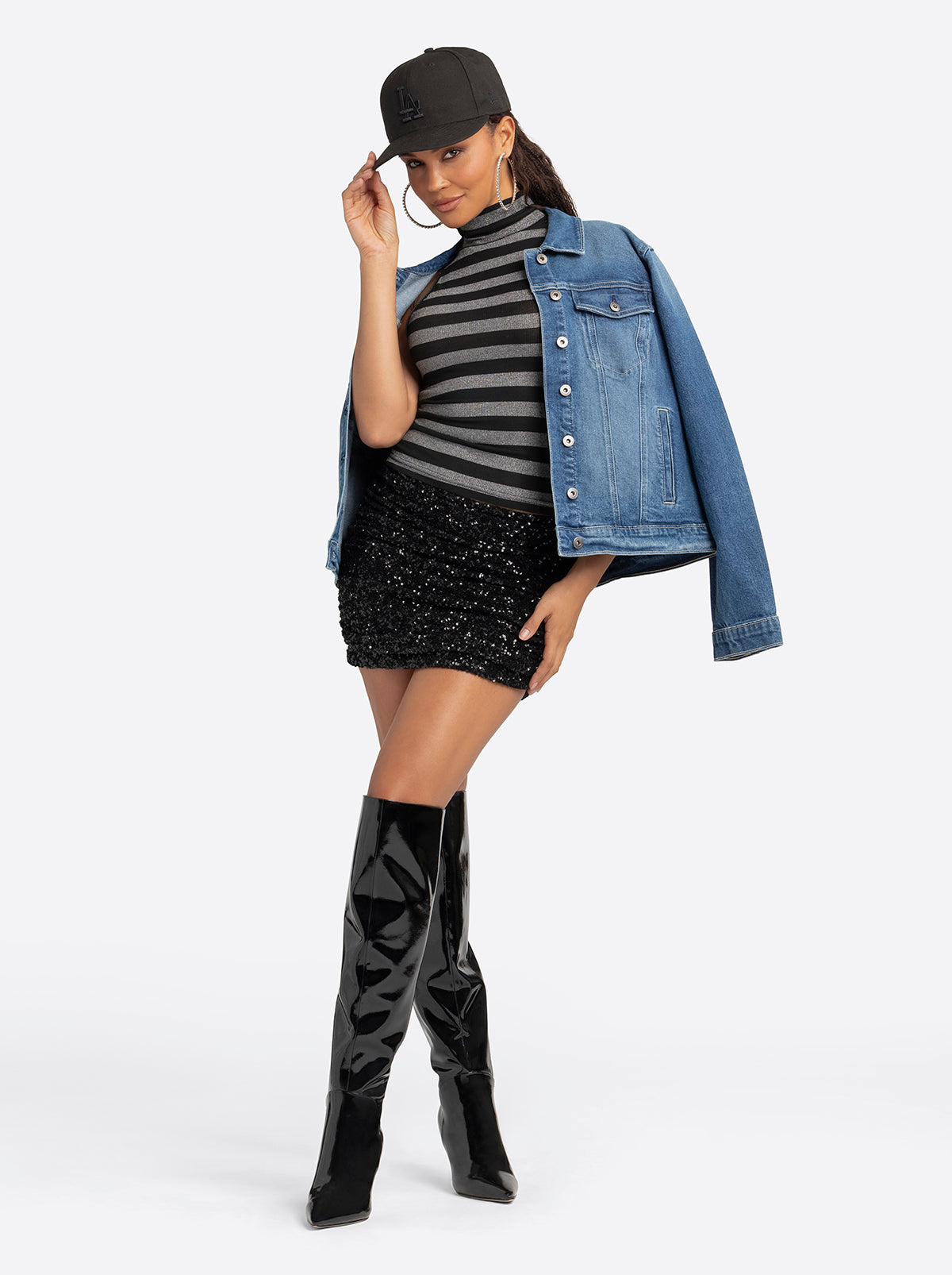 Jessica Simpson Outlet | Jessica Simpson 2.0 Asha Shimmer Top in Stripe