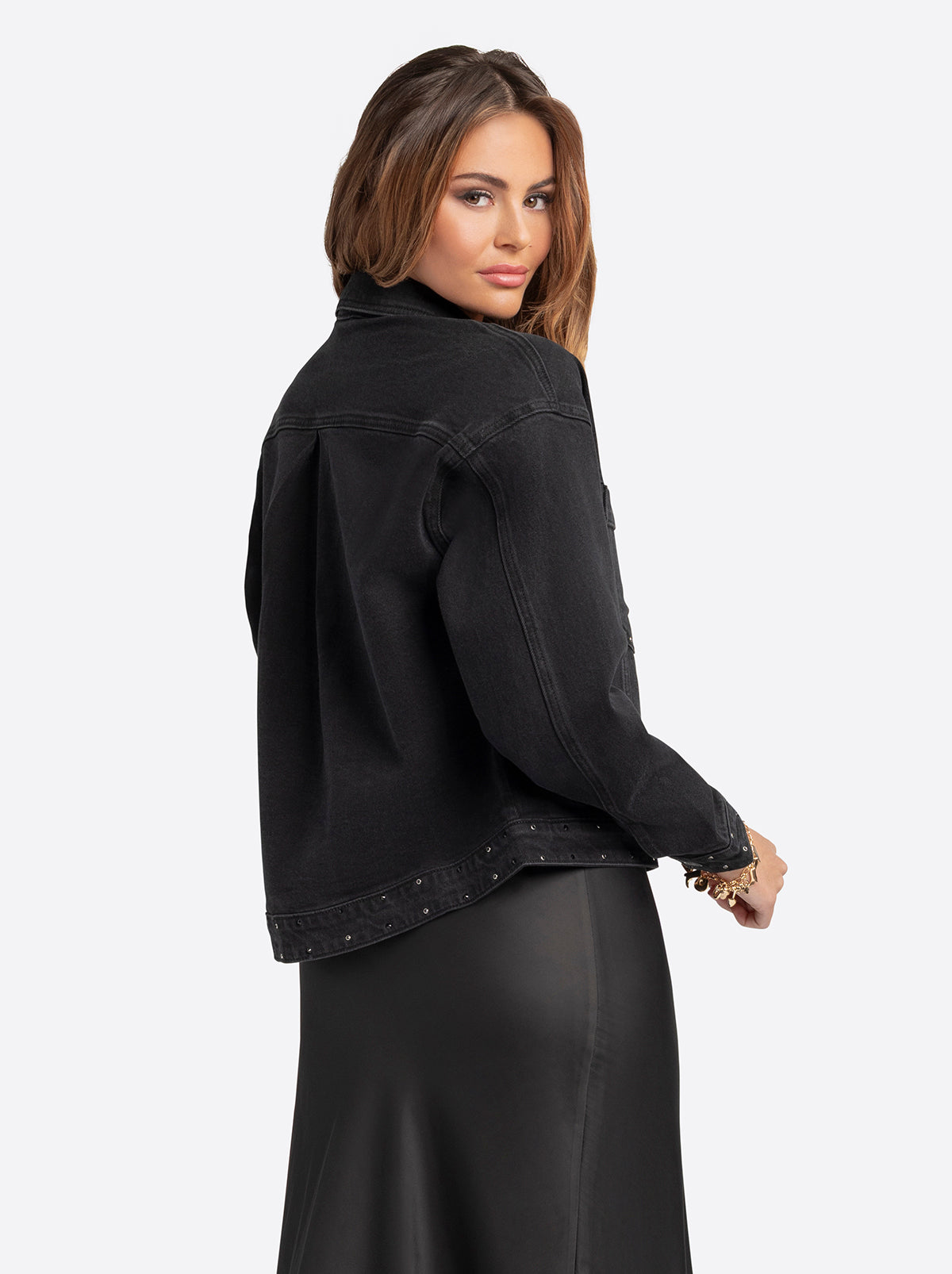 Jessica Simpson Sale | Jessica Simpson 2.0 Trucker Jacket in Luminous