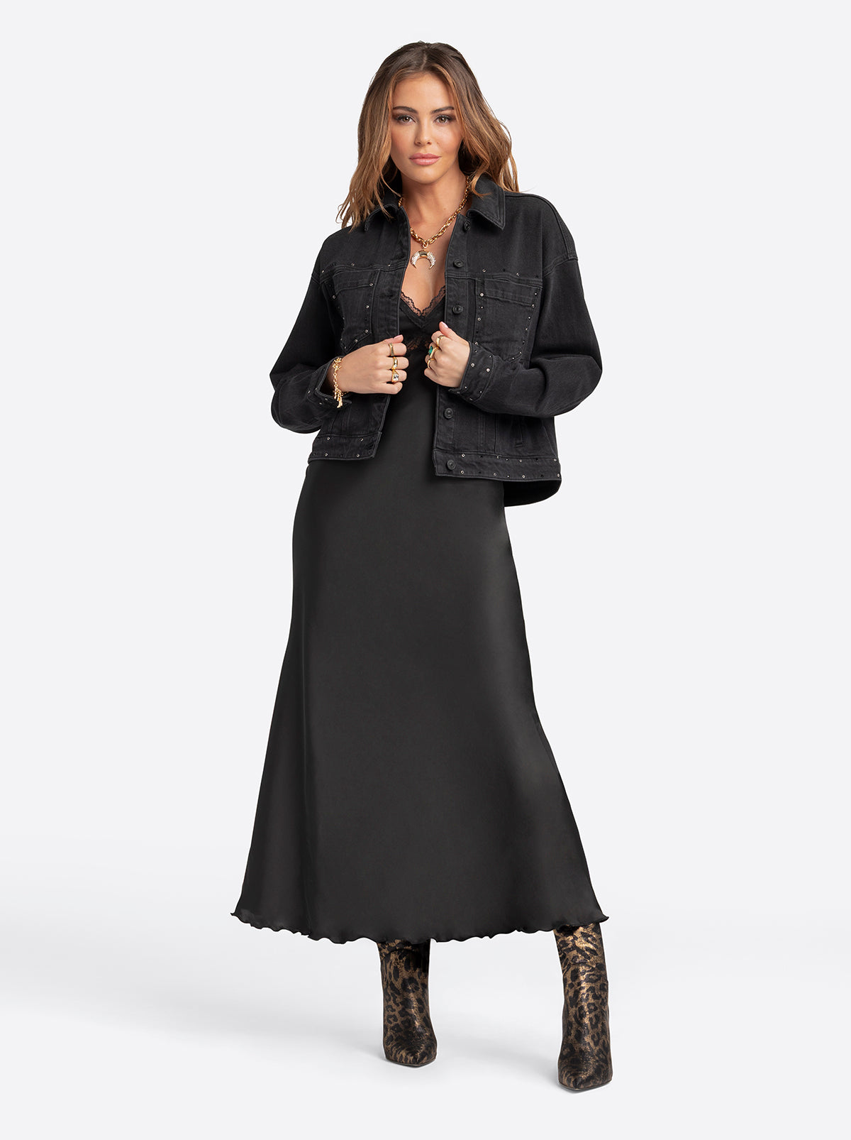 Jessica Simpson Sale | Jessica Simpson 2.0 Trucker Jacket in Luminous