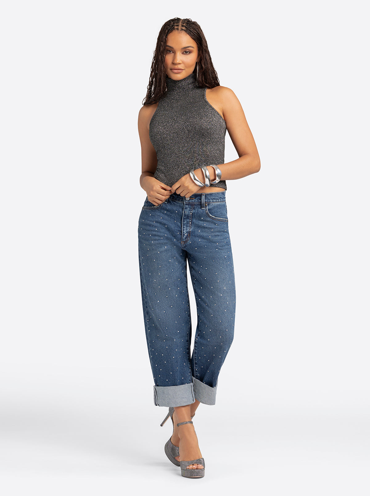 Jessica Simpson For Sale | Jessica Simpson 2.0 Asha Shimmer Top in Black