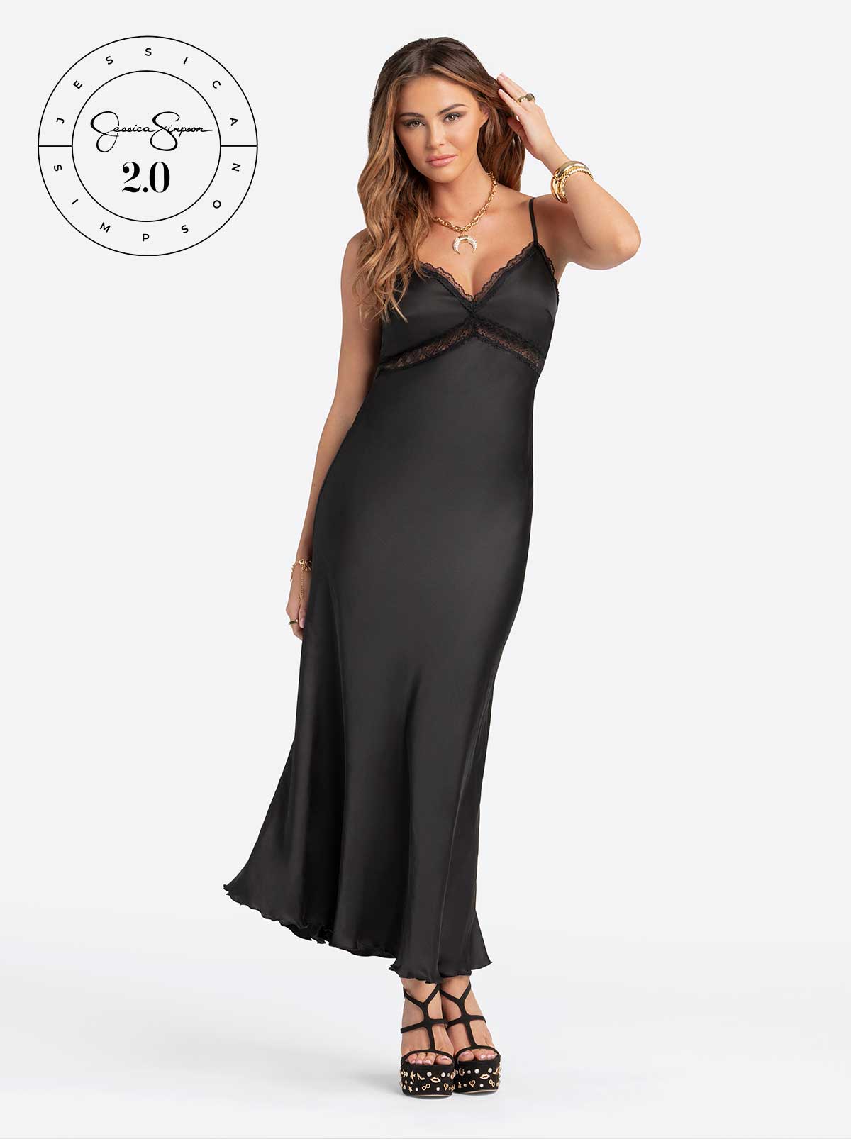 Jessica Simpson For Sale | Jessica Simpson 2.0 Bias Dress in Black