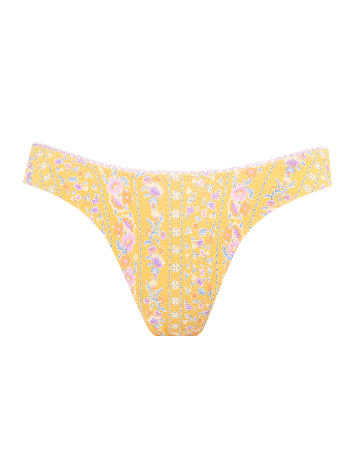 Jessica Simpson Sale | High Cut Cheeky Bottom in Foxglove Stripe
