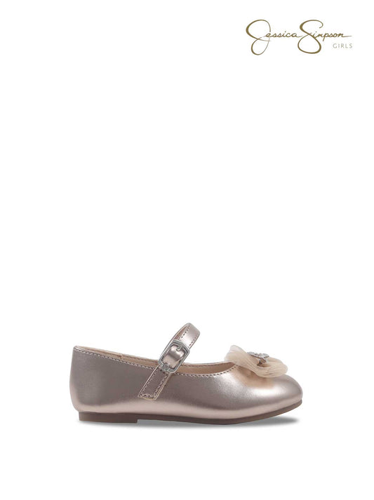 Jessica Simpson Outlet | Toddler Amy Bow Ballet Flat in Champagne
