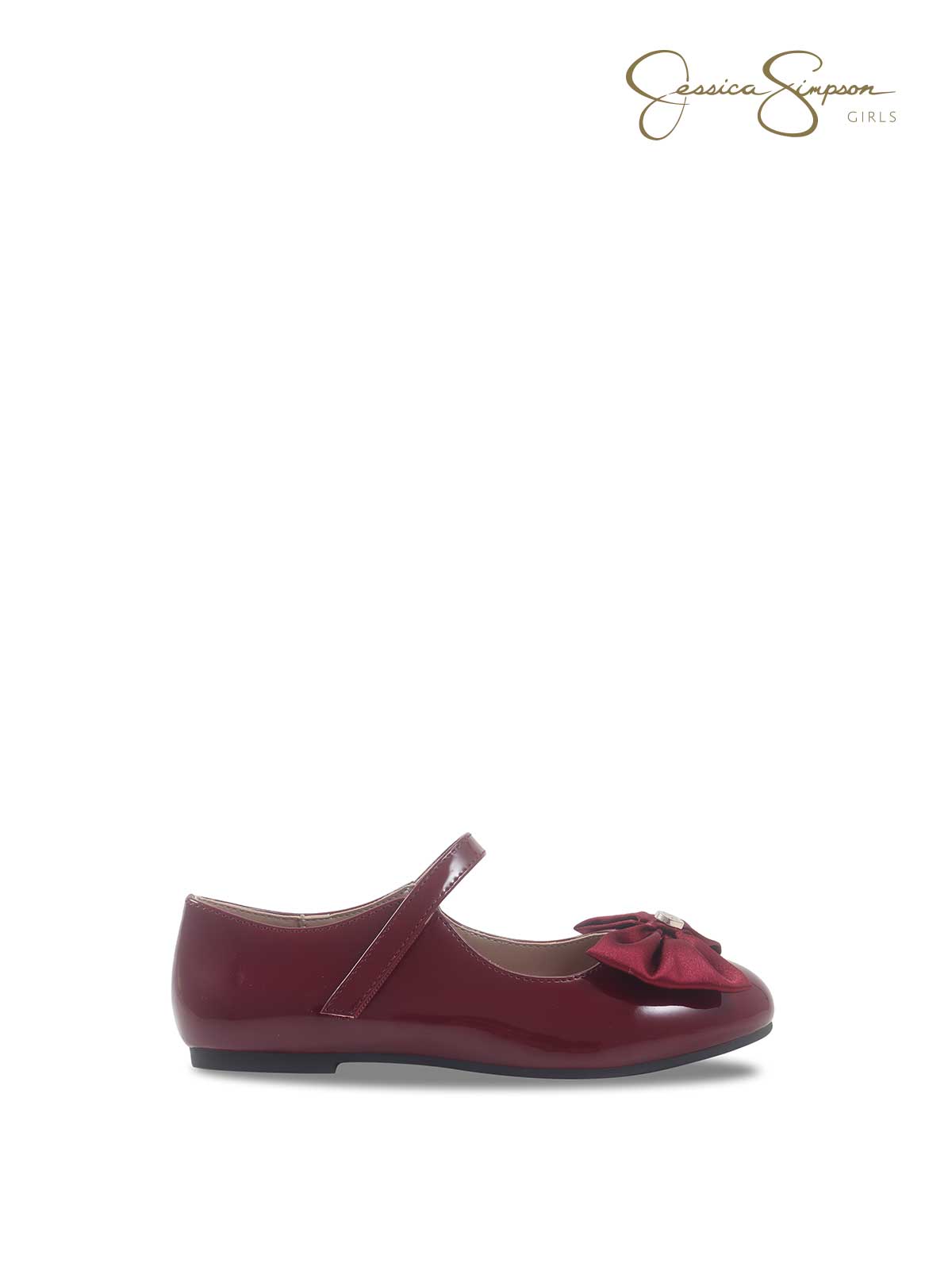 Jessica Simpson Outlet | Girls Amy Big Bow Mary Jane in Maroon