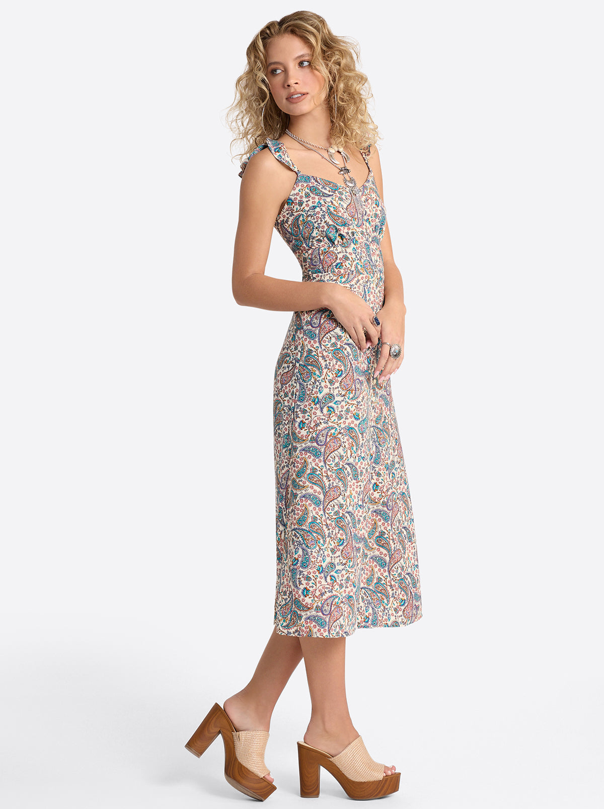 Jessica Simpson Outlet | Sahira Dress in Buttercream Playful Paisleys