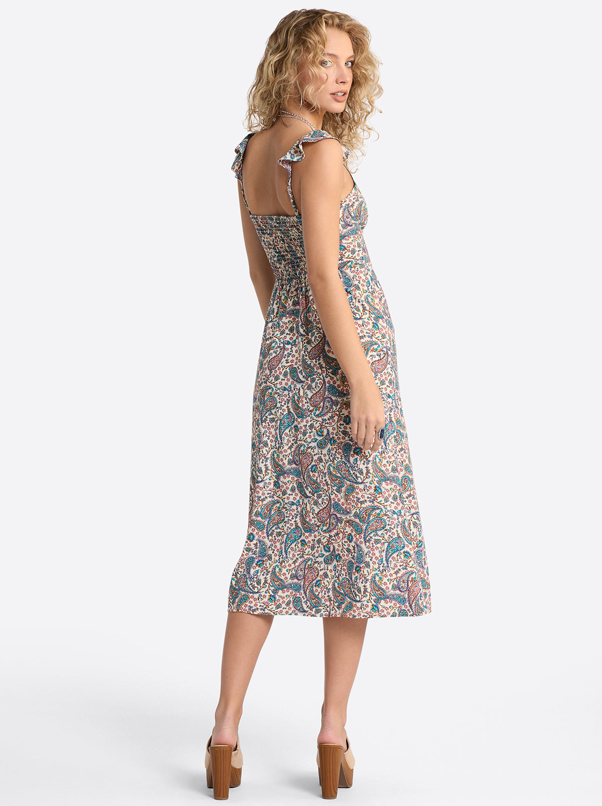 Jessica Simpson Outlet | Sahira Dress in Buttercream Playful Paisleys