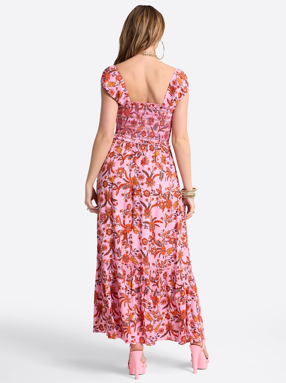 Jessica Simpson Sale | Clarice Maxi Dress in Rosebloom Wild Jacobeans