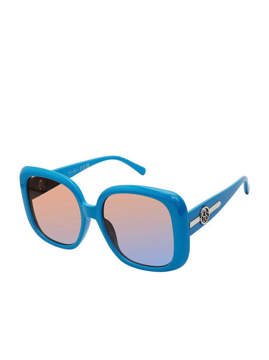 Jessica Simpson Outlet | Retro Rectangular Sunglasses in Blue