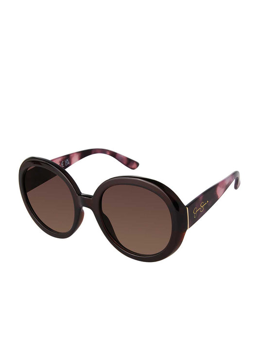 Jessica Simpson Discount | Oversized Fashionable Round Sunglasses in Tortoise