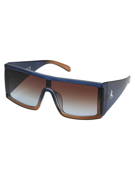 Jessica Simpson Discount | Modern Square Shield Sunglasses in Blue Fade