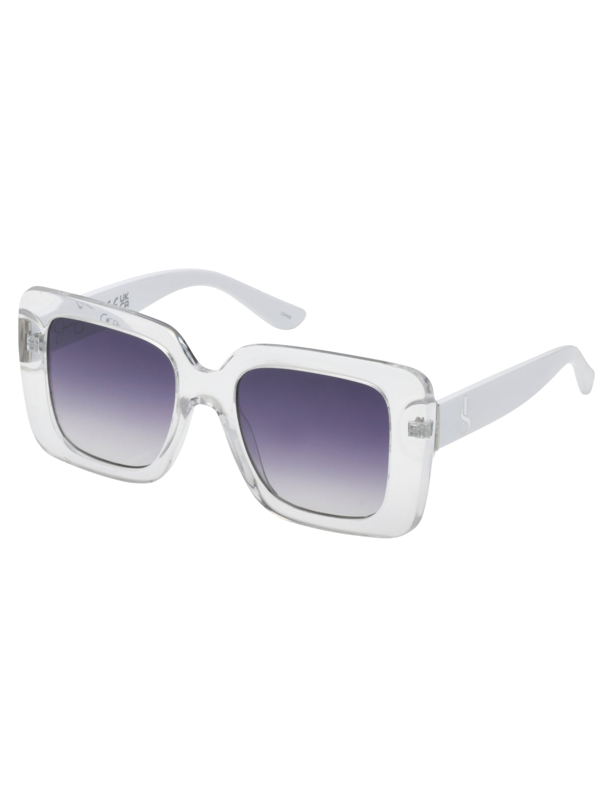 Jessica Simpson On Sale | Fashionable Square Sunglasses in Crystal Clear