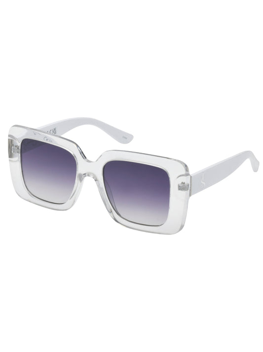 Jessica Simpson On Sale | Fashionable Square Sunglasses in Crystal Clear